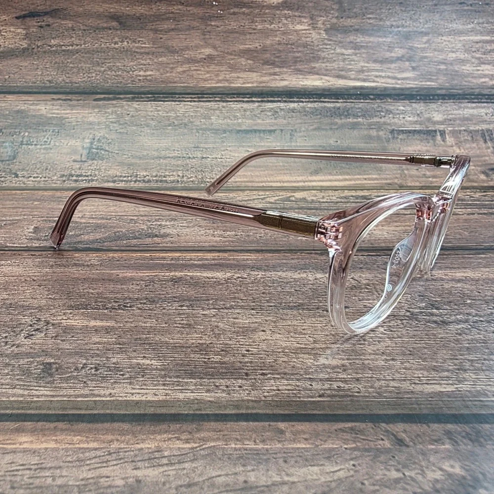 Warby Parker Sadie M 625 Eyeglasses Rose Water Fade 49-20-140 Pink Clear Round